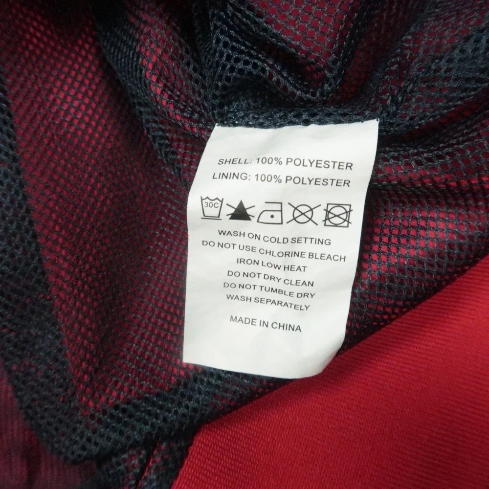 RSVLTS Jacket Mens‎ XL Red Blue Hooded Full Zip Windbreaker Colorblock USA
